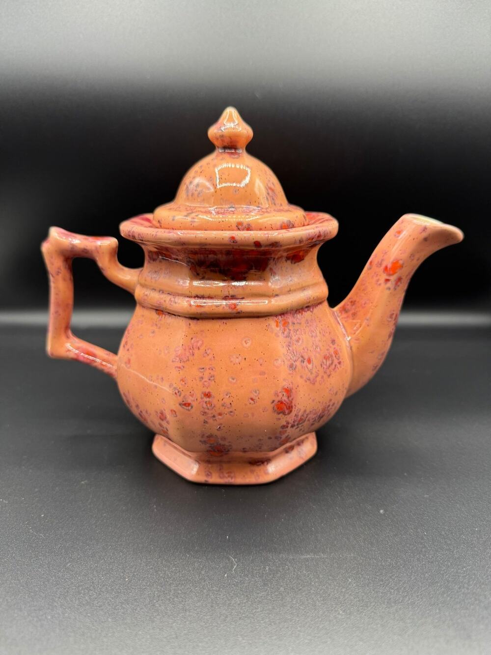 Mid Century Splatter Glaze Teapot
